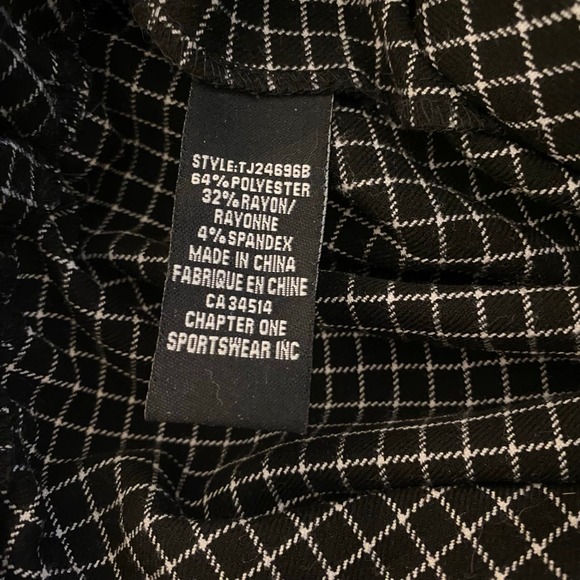 Rachel Zoe Black White Grid Pattern Pull On Ankle Pants Trousers XS - Picture 7 of 9